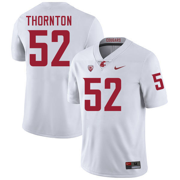 Kyle Thornton WSU Cougars Jersey.Washington State Cougars #52 Kyle Thornton Jersey Youth-White